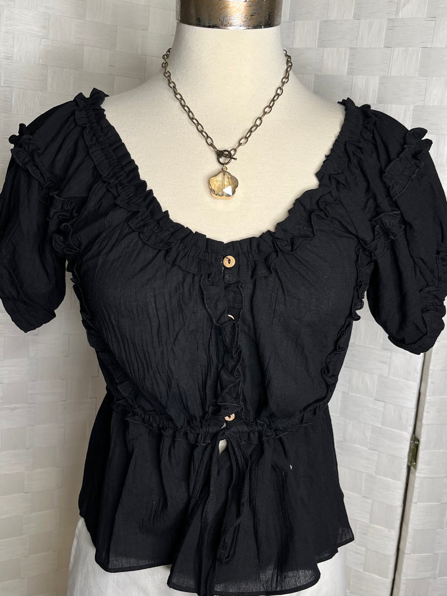 POPPY SILK TOP - PEARL