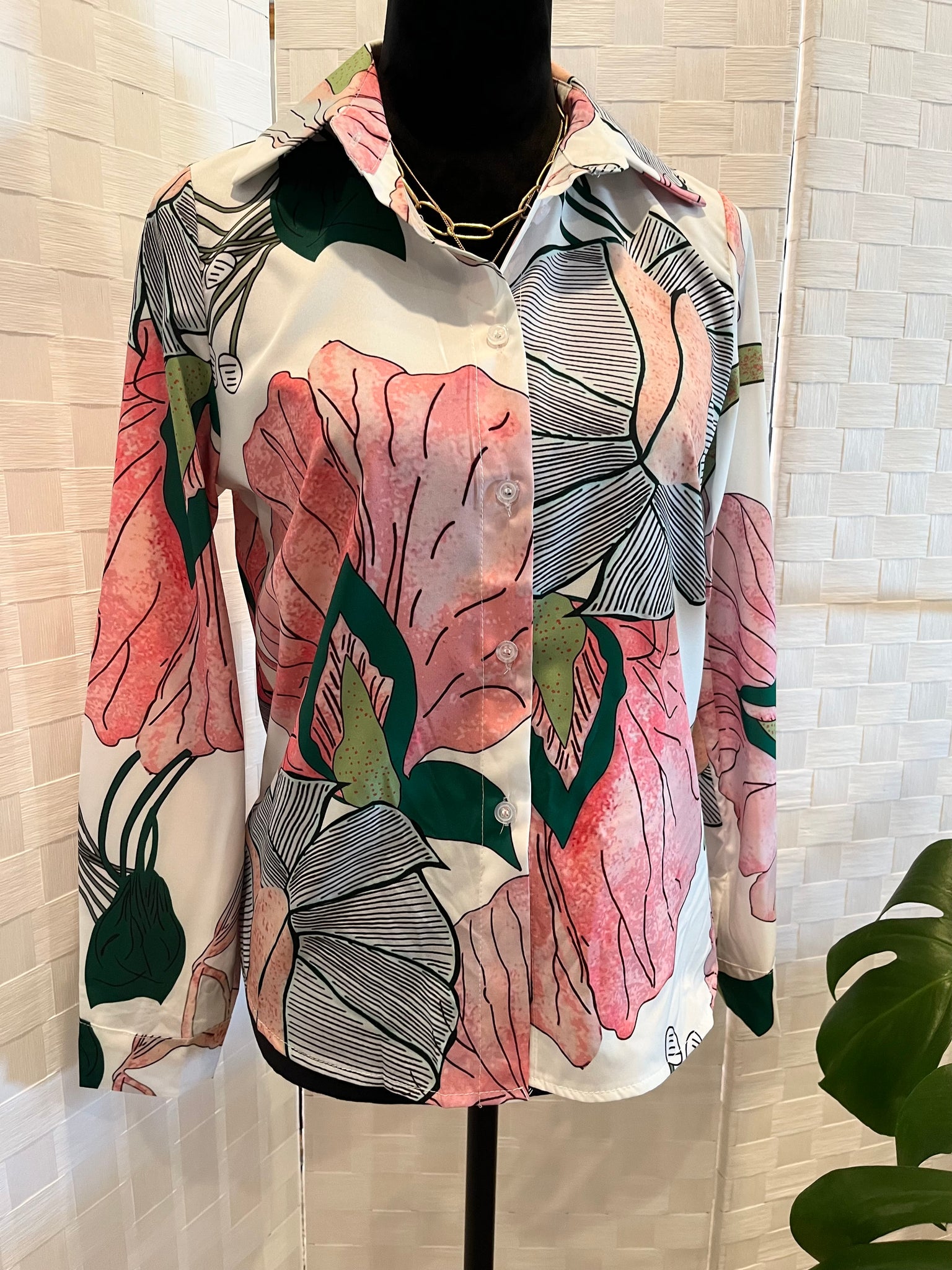 PALM FLOWER L/S SHIRT