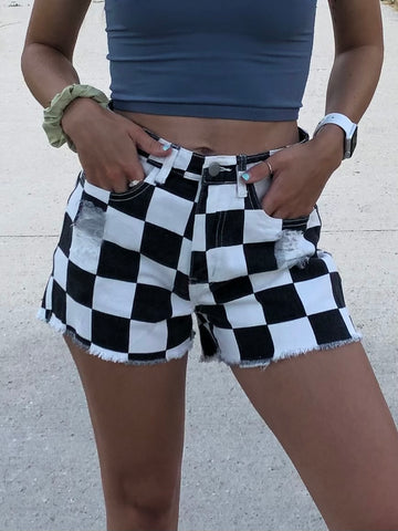 CHECK PLEASE! CHECKERED SHORTS