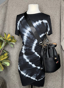 COMFORTABLE KNIT TIE DYE DRESS