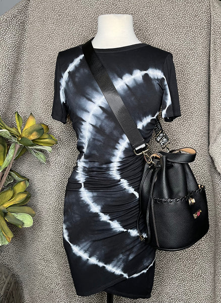 COMFORTABLE KNIT TIE DYE DRESS