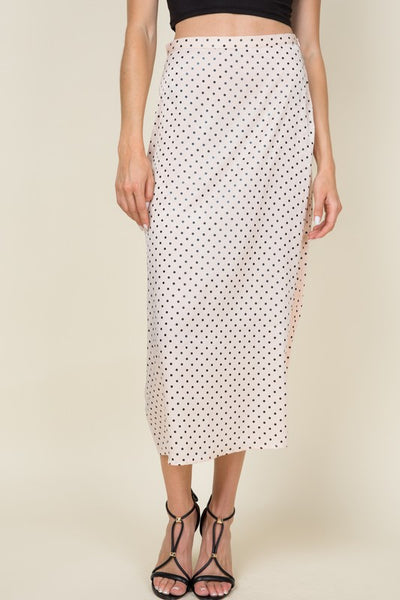 SLIM POLKA DOT SKIRT